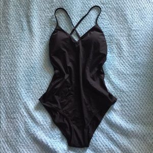 NWOT Black One Piece Bathing Suit